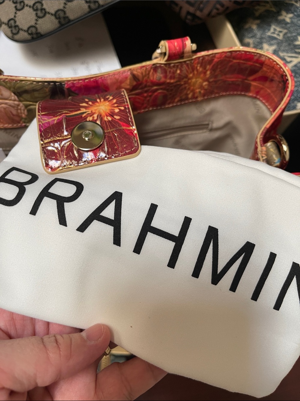 BRAHMIN Medium Asher Melbourne / Ady Wallet Set in Vintage Garden Floral Tote - Picture 5 of 5